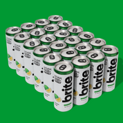 Brite Natural Focus + Energy | Lemon Lime | 24 cans x 330ml